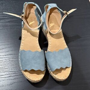 Catherine Malandrino Light Blue Espadrille Sandals